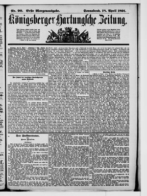 Königsberger Hartungsche Zeitung vom 18.04.1891