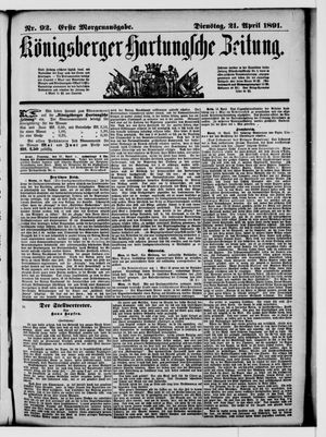 Königsberger Hartungsche Zeitung vom 21.04.1891