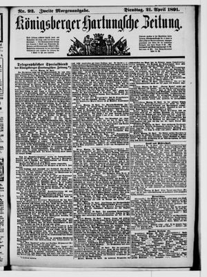 Königsberger Hartungsche Zeitung on Apr 21, 1891