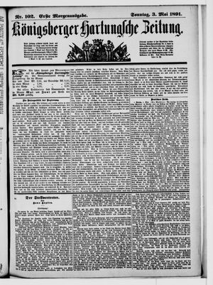 Königsberger Hartungsche Zeitung vom 03.05.1891