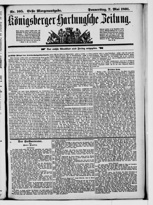 Königsberger Hartungsche Zeitung vom 07.05.1891