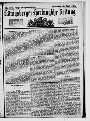 Königsberger Hartungsche Zeitung on May 13, 1891