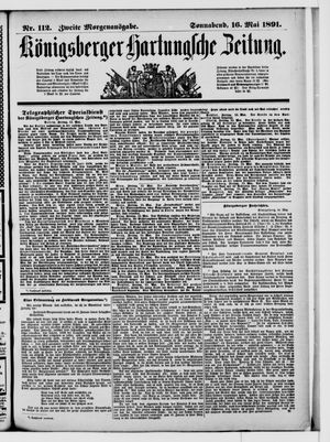 Königsberger Hartungsche Zeitung on May 16, 1891