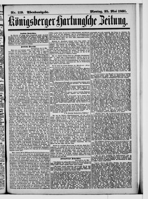 Königsberger Hartungsche Zeitung vom 25.05.1891