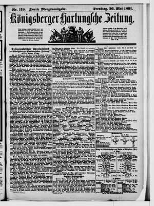 Königsberger Hartungsche Zeitung vom 26.05.1891