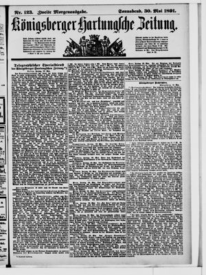 Königsberger Hartungsche Zeitung on May 30, 1891