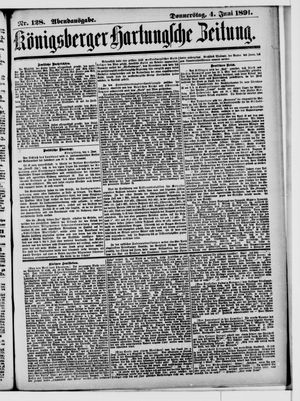 Königsberger Hartungsche Zeitung vom 04.06.1891