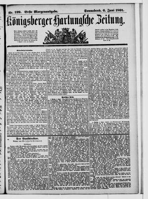 Königsberger Hartungsche Zeitung on Jun 6, 1891
