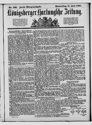 Königsberger Hartungsche Zeitung on Jun 11, 1891