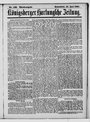 Königsberger Hartungsche Zeitung vom 13.06.1891