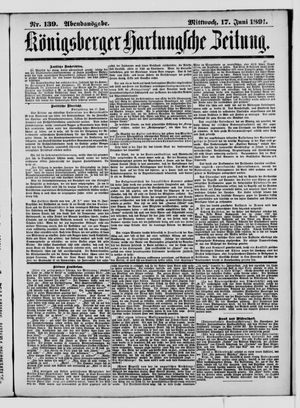 Königsberger Hartungsche Zeitung vom 17.06.1891