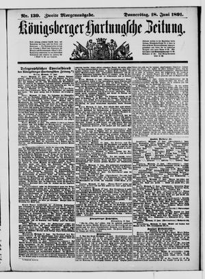 Königsberger Hartungsche Zeitung vom 18.06.1891