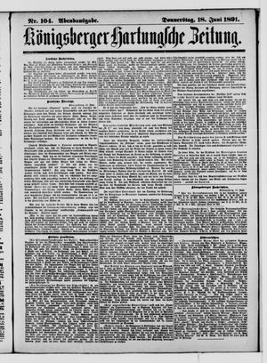 Königsberger Hartungsche Zeitung vom 18.06.1891