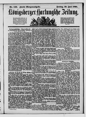 Königsberger Hartungsche Zeitung vom 19.06.1891