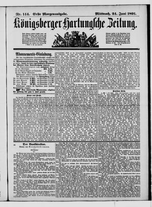 Königsberger Hartungsche Zeitung vom 24.06.1891