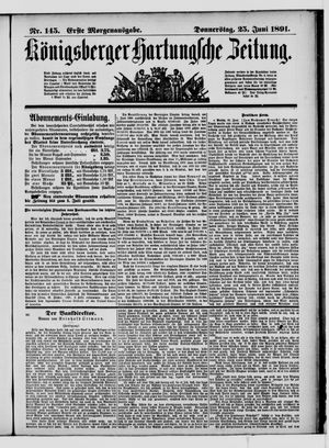 Königsberger Hartungsche Zeitung on Jun 25, 1891