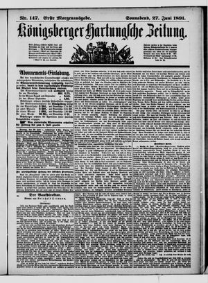 Königsberger Hartungsche Zeitung vom 27.06.1891