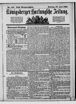 Königsberger Hartungsche Zeitung on Jun 28, 1891