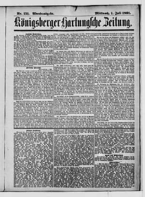 Königsberger Hartungsche Zeitung on Jul 1, 1891