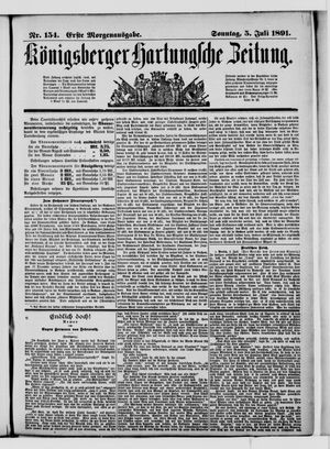 Königsberger Hartungsche Zeitung on Jul 5, 1891