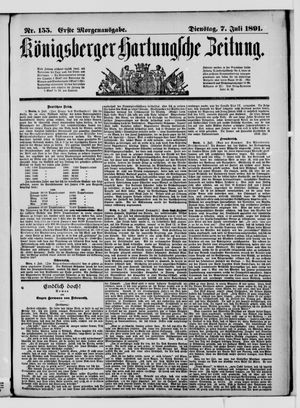 Königsberger Hartungsche Zeitung on Jul 7, 1891