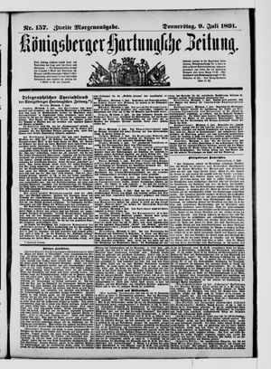 Königsberger Hartungsche Zeitung vom 09.07.1891