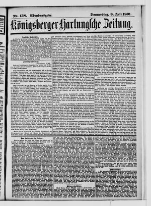 Königsberger Hartungsche Zeitung vom 09.07.1891