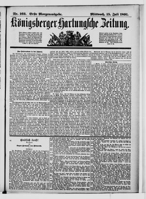 Königsberger Hartungsche Zeitung vom 15.07.1891