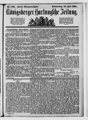 Königsberger Hartungsche Zeitung vom 16.07.1891