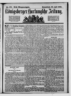 Königsberger Hartungsche Zeitung vom 25.07.1891