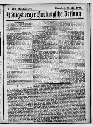Königsberger Hartungsche Zeitung vom 25.07.1891