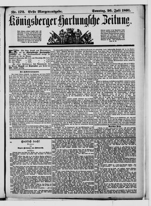 Königsberger Hartungsche Zeitung vom 26.07.1891