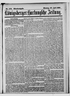 Königsberger Hartungsche Zeitung vom 27.07.1891