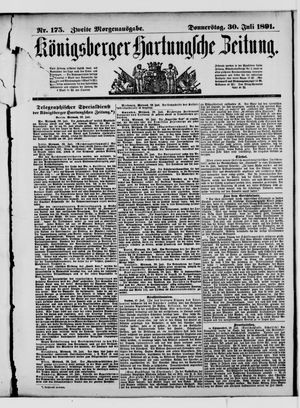 Königsberger Hartungsche Zeitung vom 30.07.1891