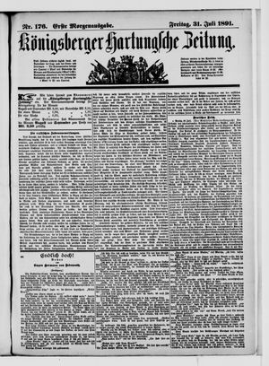 Königsberger Hartungsche Zeitung vom 31.07.1891