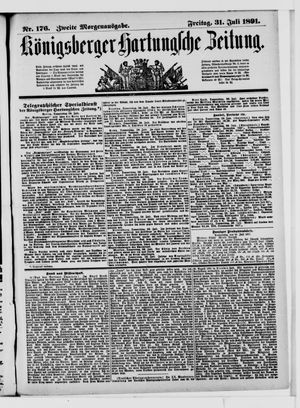 Königsberger Hartungsche Zeitung vom 31.07.1891