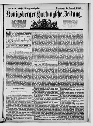 Königsberger Hartungsche Zeitung vom 04.08.1891