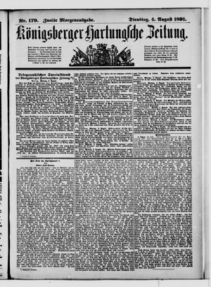 Königsberger Hartungsche Zeitung vom 04.08.1891