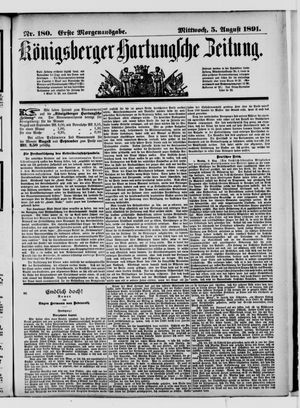 Königsberger Hartungsche Zeitung vom 05.08.1891