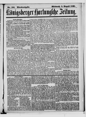 Königsberger Hartungsche Zeitung vom 05.08.1891