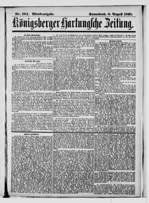 Königsberger Hartungsche Zeitung vom 08.08.1891