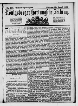Königsberger Hartungsche Zeitung vom 23.08.1891
