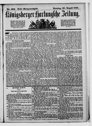 Königsberger Hartungsche Zeitung vom 30.08.1891