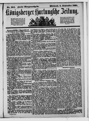 Königsberger Hartungsche Zeitung vom 02.09.1891