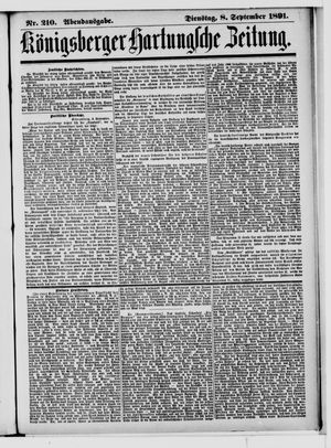 Königsberger Hartungsche Zeitung vom 08.09.1891