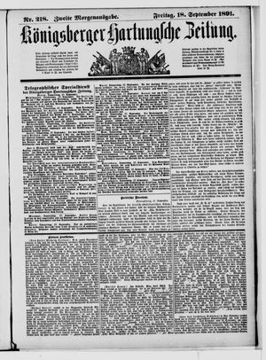 Königsberger Hartungsche Zeitung vom 18.09.1891