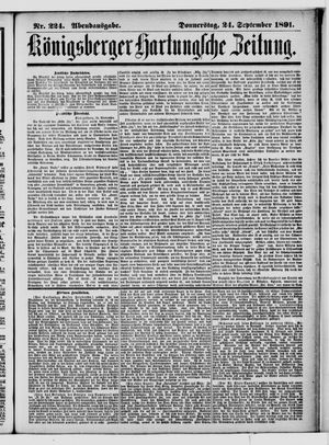 Königsberger Hartungsche Zeitung on Sep 24, 1891