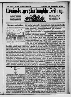 Königsberger Hartungsche Zeitung vom 25.09.1891