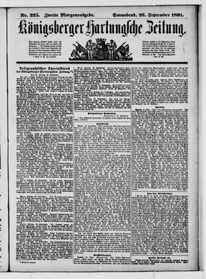 Königsberger Hartungsche Zeitung vom 26.09.1891