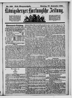 Königsberger Hartungsche Zeitung vom 27.09.1891